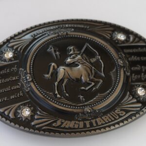 Blue leather belt