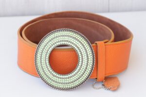 WHITE LEATHER BELT
