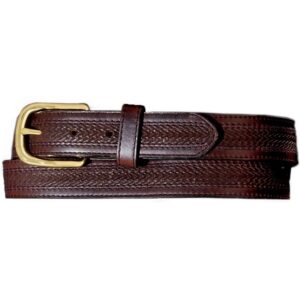 Oil Tan Embossed w/ Stitching Belt - Brighton